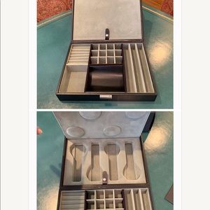 MEN’S 4 PIECE WATCH BOX WITH VALET